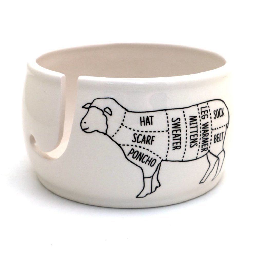 Sheep Parts Yarn Bowl - Picture 2 of 8